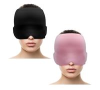 Lot de 2 Bonnet Migraine Froid et Chaud 360° Thérapie avec Gel pour Douleurs Bandeau Anti Migraine Réutilisable avec Gel Épais et Masque Froid pour Soulager le Stress, Sinus et Maux de Tête