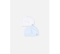 Lot de 2 bonnets bébé blanc/bleu layette 0/1M(50/54)