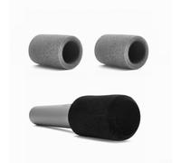 Lot de 2 bonnettes de microphone pour JBL PartyBox, éponge - Lavables - Protection contre le vent pour microphone à main - Anti-poussière et antibactérien pour la performance sur scène - Réunion (gris