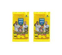 Lot de 2 boosters Panini FIFA 365 2025/2026 Adrenalyn XL de 6 cartes - Cartes à collectionner de football Road to FIFA World Cup 2026 + protection d'expédition HeartGlobal