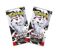 Lot de 2 boosters Pokémon Scarlet & Violet White Flare | Ensemble double anglais | Authentifié par TCYM | Black Bolt & White Flare Collection Cards Bundle