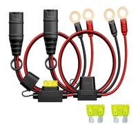 Lot de 2 bornes à œillets pour NOCO GC008 X-Connect M10 (9,5 mm) XL, faisceau de 76,2 cm avec deux fusibles 20 A pour Genius Smart et câble de chargeur de batterie NOCO Smart