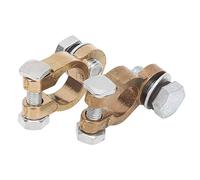 Lot de 2 bornes de batterie de voiture 300 A - Grand courant M10 - Vis simple pour voitures, camions - Pour bornes de batterie M10 - Bornes de batterie - Bornes de batterie positives négatives