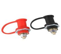 Lot de 2 bornes de chargeur de batterie en laiton robuste avec goujon de 9,5 mm, bornes de batterie à distance 250 A 12 V for un accès rapide au montage sur panneau et un démarrage rapide