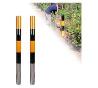 Lot de 2 bornes de signalisation de 121,9 cm - Barrière d'allée et canalisation, cônes d'avertissement de sécurité fixes pour une meilleure visibilité et protection (120 x 8,9 cm)