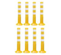 Lot de 2 bornes de stationnement en plastique noir de 76,2 cm - Délimiteur et cône de circulation durables - Panneau d'avertissement d'allée - Lot de 2 barrières de stationnement en plastique noir
