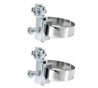 Lot de 2 bornes de terre galvanisées 8-52 mm pour fondations | Diamètre 8-52 mm, acier galvanisé, pour systèmes de protection contre la foudre, fixation sûre, intérieur/extérieur