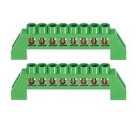 Lot de 2 borniers de barre de bus en laiton avec bornes à vis pour boîte électrique