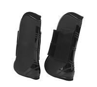 Lot de 2 bottes de protection en PU for tendons de cheval, légères et réglables, for saut à cheval, exercice de poney, protection d'entraînement, noir (bottes de jambe arrière L) ( Color : Front Leg B