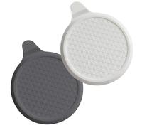 Lot de 2 Bouchon de Vidange en Silicone, Cache Vidange Universel de 15 cm | Bouchon Flexible pour Évier de Cuisine, Salle de Bain, Douche et Buanderie, Gris et Blanc