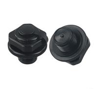 Lot de 2 bouchons à vis de 4,2 cm pour bateau gonflable Intex - Pièce de rechange en PVC noir