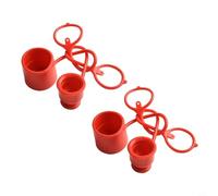 Lot de 2 bouchons anti-poussière pour raccords rapides hydrauliques avec joint plat en PVC robuste et caoutchouc résistant aux intempéries et à la déchirure pour protéger contre la saleté et
