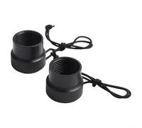 Lot de 2 bouchons anti-poussière pour valve de réservoir DIN - Bouchon fileté pour régulateur de 1ère étape avec ventilation pour éviter le piégeage de gaz pendant la plongée