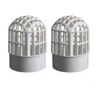 Lot de 2 bouchons d'aération de toit pour évacuation d'eau de pluie (pour | Design à billes surélevées, bloque les feuilles et les brindilles, empêche les obstructions, l'évacuation rapide de l'eau de
