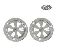 Lot de 2 bouchons d'air réglables en acier inoxydable pour barbecue et fumoir, replacement des vents pour un contrôle optimal de l'air en plein air, Stove, and Oven