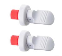 Lot de 2 bouchons de bouteille de vin avec joint à levier à pression manuelle pour le stockage hermétique du vin, de la bière, du champagne, du vinaigre et de l'huile - Corps en plastique PP avec