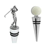 Lot de 2 bouchons de bouteille de vin en forme de balle de golf