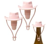 Lot de 2 bouchons de bouteille de vin en silicone réutilisables - Pour vin / boisson / bière - Rose