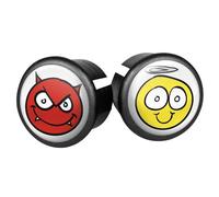 Lot de 2 bouchons de cintre vélo route Velox Doming Ange demon Rouge