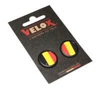Lot de 2 bouchons de cintre vélo route Velox Doming Belgique Jaune