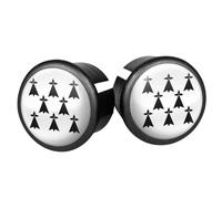 Lot de 2 bouchons de cintre vélo route Velox Doming Bretagne Blanc
