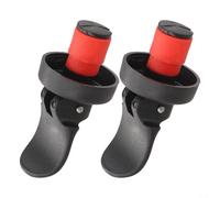 Lot de 2 bouchons de fermeture pour bouteille de vin, bière, huile d'olive et vinaigre avec pression facile pour une fraîcheur prolongée (noir)