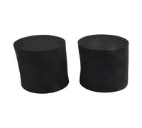 Lot de 2 bouchons de port de haut-parleur en mousse pour réglage des basses - 72 × 60 mm à 100 × 100 mm, mousse à cellules ouvertes noires, idéal pour les haut-parleurs près du mur (90 x 80 mm)