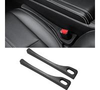 Lot de 2 Bouchons de Remplissage d'espace pour sièges Auto Kia Telluride Seltos XCeed Morning Side Seat Gap Beige(Noir)