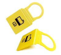 Lot de 2 bouchons de réservoir de liquide de refroidissement jaune compatibles avec Chrysler, Dodge, Jeep, Ram, 55111074AA, 55111074AB, 52079331, 54201