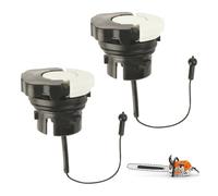 Lot de 2 bouchons de réservoir d'huile pour tronçonneuse, bouchon de réservoir d'huile pour MS170 MS180 017 018, numéro de rechange 1130 350 0500, couvercle d'huile de tronçonneuse (2, MS171)