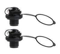 Lot de 2 bouchons de valve d'air gonflables en spirale pour bateau à sens unique - Valve Boston en caoutchouc - Pour matelas gonflables - Pour canotte/raft/kayak/piscine