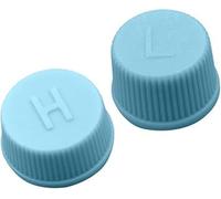 Lot de 2 bouchons de valve de rechange bleus pour climatisation de voiture, haute et basse pression, étanches R134a AC (ZS519)