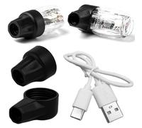 Lot de 2 Bouchons de Valve Pneu Lumineux à LED, étanches et à détection Vibrations, Rechargeables, Type C, pour Voiture, vélo, Accessoires