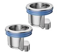 Lot de 2 bouchons de vidange de sol entièrement en cuivre - Anti-insectes - Anti-odeur - Désodorisation - Salle de bain - Égouttoir de sol en métal - Insectes - Siphon de sol - Toilettes de cuisine et