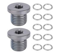 Lot de 2 Bouchons de Vidange d'Huile M14x1,5 avec 10 Rondelles, Compatibles avec les Modèles Audi et Volkswagen Remplace les Références N91167901 N0160276 N90856001 N91086801 65407