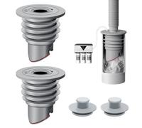 Lot de 2 bouchons de vidange en silicone pour machine à laver, cuisine, salle de bain, égouttoir, protection anti-odeur pour tuyau de vidange de machine à laver (45-50 mm)