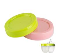 Lot de 2 bouchons de voyage compatibles avec les bouteilles Comotomo - Couvercles de rangement pour bouteilles Como Tomo - Rose vert