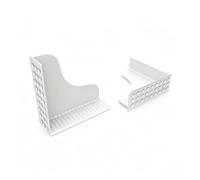 Lot de 2 bouchons d'eau à ventouse en silicone pour douche Blanc