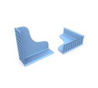 Lot de 2 bouchons d'eau à ventouse en silicone pour douche Bleu