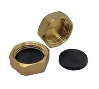 Lot de 2 bouchons d'écrou de machine à laver à compression en laiton 3/4'', bouchon tuyau