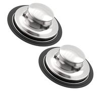 Lot de 2 bouchons d'évier de cuisine en acier inoxydable pour évacuation des ordures, compatibles avec les canalisations de cuisine standard de 8,9 cm, pour Insinkerator, Kitchenaid, Kohler, Waste