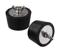 Lot de 2 bouchons d'hiver pour piscine - 45 mm - En caoutchouc - Anti-gel - Pour lignes de retour d'écumoire - Empêche les dommages causés par le gel - Noir