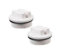 Lot de 2 bouchons d'hivernage filetés pour piscine de 3,8 cm | Scelle les lignes de retour, empêche les fuites hivernales, s'adapte aux filetages NTP de 3,8 cm, comprend un joint torique
