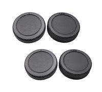 Lot de 2 bouchons d'objectif arrière et capuchon de corps compatibles avec appareil photo reflex numérique Olympus Micro 4/3 + kit d'objectif Micro 4/3 EM10II EM5II OM1 EM1