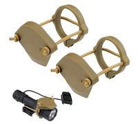 Lot de 2 bouchons d'objectif de lampe de poche surdimensionnés pour feux d'armes avec un diamètre allant jusqu'à 3,5 cm, comme la lampe de poche Rein1.0 Surefire 952 V, marron