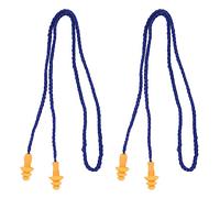 Lot de 2 bouchons d'oreille en silicone souple, réduction du bruit avec fil, design arbre, ajustement confortable pour dormir et nager, comprend une boîte de rangement pour un
