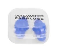 Lot de 2 bouchons d'oreille réutilisables en silicone imperméables, réduction du bruit pour nager, dormir, doux, confortables, hypoallergéniques, sans danger pour adultes et (Boîte bleue + PP)