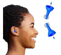 Lot de 2 bouchons d'oreilles gonflables innovants, bouchons d'oreilles gonflables, réutilisables et réduisant le bruit pour dormir, se concentrer en profondeur, voyage