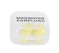 Lot de 2 bouchons d'oreilles réutilisables en silicone imperméables, réduction du bruit pour nager et dormir (boîte jaune + PP)