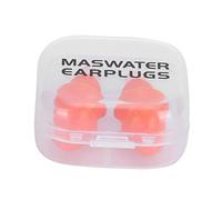 Lot de 2 bouchons d'oreilles réutilisables en silicone imperméables, réduction du bruit pour nager et dormir (boîte orange + PP)